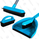 Rubber Brush Broom Dustpan Set